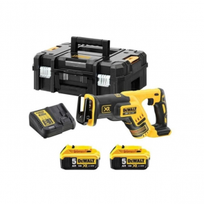 DeWalt Akumulatora zobenzāģis 18V XR (+2x5Ah, lādētājs, koferis) DCS367P2-QW