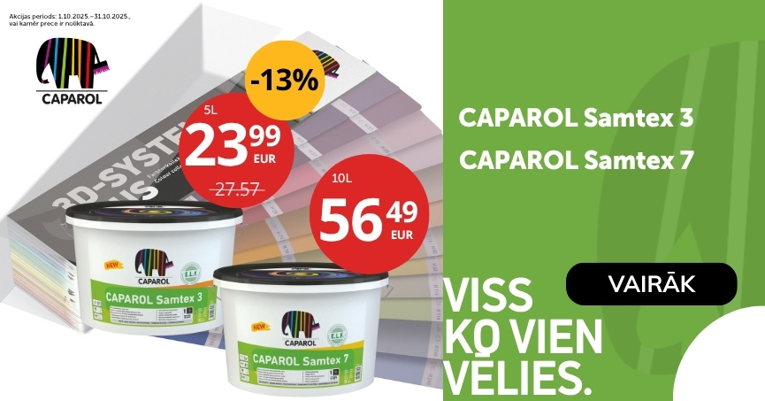 Caparol 3,7- 2025 oktobris