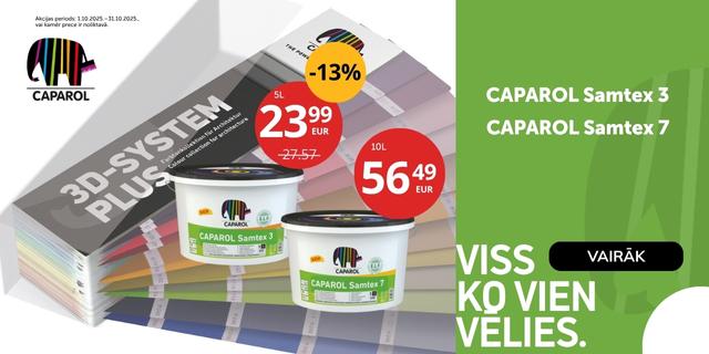 Caparol 3,7- 2025 oktobris