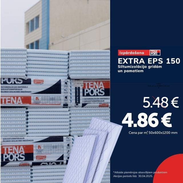 Tenapors Extra EPS150 putuplasts plāksnēs ar spundi Akcija