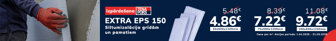 Tenapors Extra EPS150 putuplasts plāksnēs ar spundi Akcija